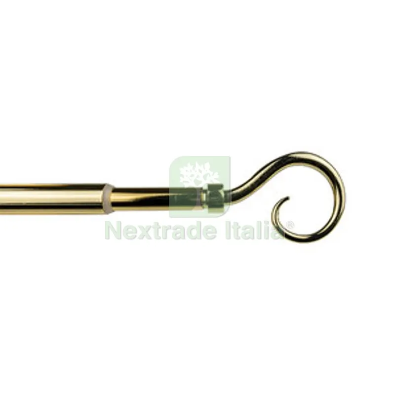 Bastone Metallo D 12/9 70/120CM Ricciolo Oro — Casalinghi e organizzazione — rif. FERX.511229 Bastone Metallo D 12/9 70/120CM Ricciolo Oro — Casalinghi e organizzazione — rif. FERX.511229