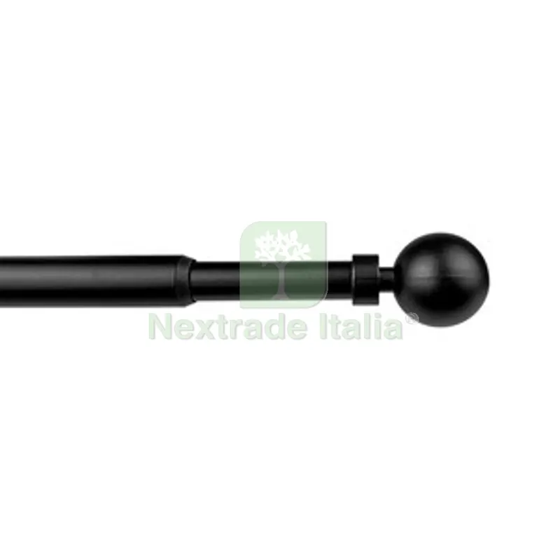 BASTONE METALLO D 12/9 70/120CM PALLA NERO — Casalinghi e organizzazione — rif. FERX.511232 BASTONE METALLO D 12/9 70/120CM PALLA NERO — Casalinghi e organizzazione — rif. FERX.511232