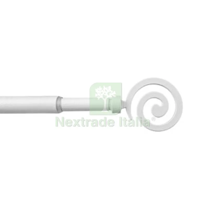 BASTONE METALLO D 12/9 70/120CM SPIRALE BIANCO — Casalinghi e organizzazione — rif. FERX.511237 BASTONE METALLO D 12/9 70/120CM SPIRALE BIANCO — Casalinghi e organizzazione — rif. FERX.511237