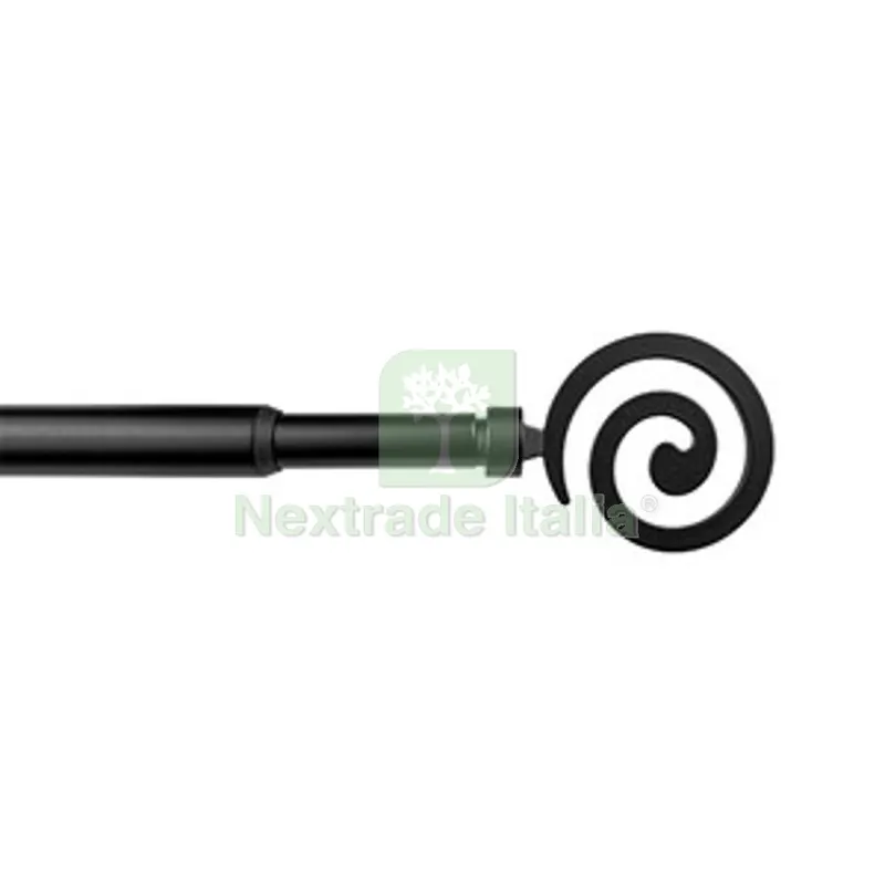 BASTONE METALLO D 12/9 70/120CM SPIRALE NERO — Casalinghi e organizzazione — rif. FERX.511238 BASTONE METALLO D 12/9 70/120CM SPIRALE NERO — Casalinghi e organizzazione — rif. FERX.511238