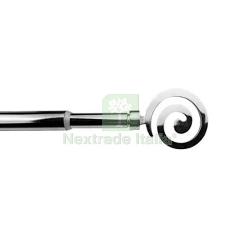 Bastone Metallo D 12/9 70/120CM Spirale Cromo — Casalinghi e organizzazione — rif. FERX.511242