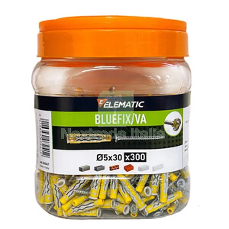 ELEMATIC TASSELLO BLUEFIX VA 5X30 C/VITE BARAT 300PZ — Tasselli e ancoraggi — rif. FERX.511339