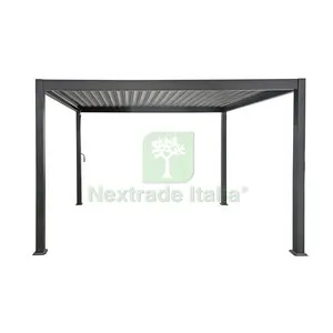 C Pergola Bioclimatica 3X4 ALU Steel Grigio — Gazebo e strutture giardino — rif. FERX.511450