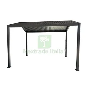 C Pergola Bioclimatica 2 Falde 3X3.9XH3,2 ALU Steel Grigio — Gazebo e strutture giardino — rif. FERX.511461