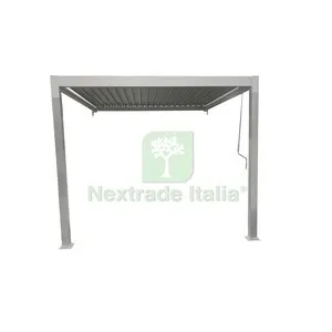 C Pergola Bioclimatica Addossata 3X3XH2,5 ALU Steel Bianco — Gazebo e strutture giardino — rif. FERX.511463 C Pergola Bioclimatica Addossata 3X3XH2,5 ALU Steel Bianco — Gazebo e strutture giardino — rif. FERX.511463