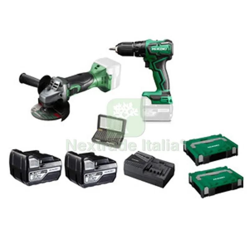 HIKOKI KIT TRAPANO C/PERC+SMERIGL 115MM KC18PK1A1 18V — Trapani e avvitatori — rif. FERX.511785