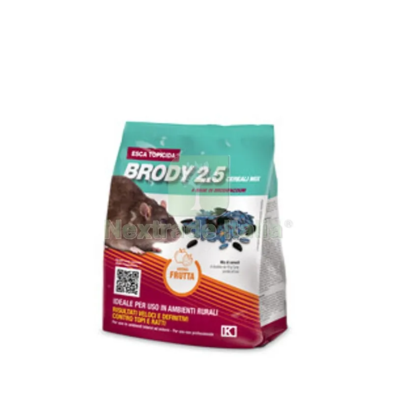ESCA TOPICIDA FRESCA BRODY 2.5 150 G CEREALI MIX — Disinfestazione e controllo nocivi — rif. FERX.511788 ESCA TOPICIDA FRESCA BRODY 2.5 150 G CEREALI MIX — Disinfestazione e controllo nocivi — rif. FERX.511788