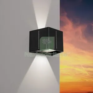 6PZ Applique LED Updown Solare Quad 3,3W 4000K Nero — Illuminazione — rif. FERX.512000 6PZ Applique LED Updown Solare Quad 3,3W 4000K Nero — Illuminazione — rif. FERX.512000