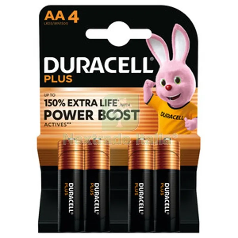 20BLISTER Duracell Plus Powerboost Stilo 4 PZ MN1500 — Batterie e caricabatterie — rif. FERX.512002