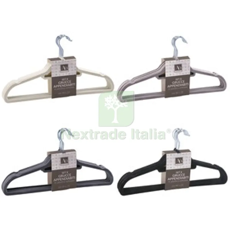 Gruccia Appendiiabiti in Plastica Vellutata 8 PZ — Casalinghi e organizzazione — rif. FERX.512113 Gruccia Appendiiabiti in Plastica Vellutata 8 PZ — Casalinghi e organizzazione — rif. FERX.512113