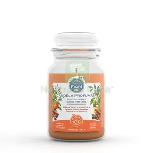 6PZ Candela Officina dei Fiori Arancia Cannella 100 ORE — Materiale promozionale e POP — rif. FERX.512118