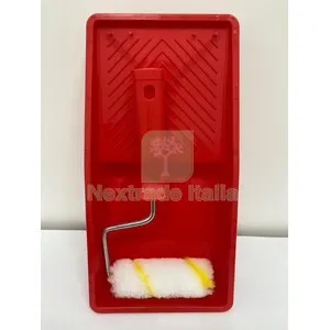 KIT VASCHETTA + RULLINO BIA/GIAL + MAN/CORTO 10CM — Pennelli e rulli — rif. FERX.512370
