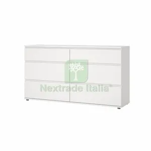 Kit Cassettiera Doppia 6 Cass 153,4X40X83,7CM Bianco — Arredo — rif. FERX.512650