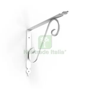 10PZ Reggimensola Toscania 230X180 MM Bianco Martellato — Ferramenta per legno e mobili — rif. FERX.512792