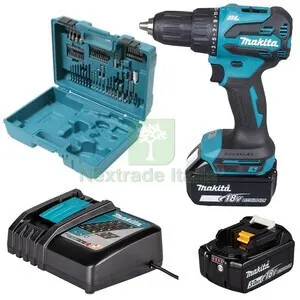 MAKITA TRAPANO C/PERC DHP490RFX3 18V LXT BRUSH + 74 ACC — Trapani e avvitatori — rif. FERX.512874
