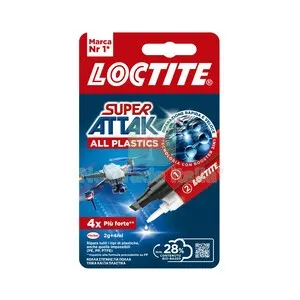 ADESIVO SUPER ATTAK ALL PLASTICS 2G+4ML — Adesivi e sigillanti — rif. FERX.512882