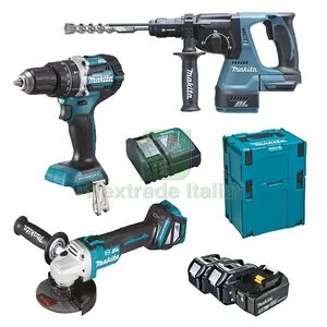 MAKITA KIT TRAPANO C/PERC+TASSELL+SMERIGL DLX3119TJ 18V BRUSHLESS — Trapani e avvitatori — rif. FERX.513077