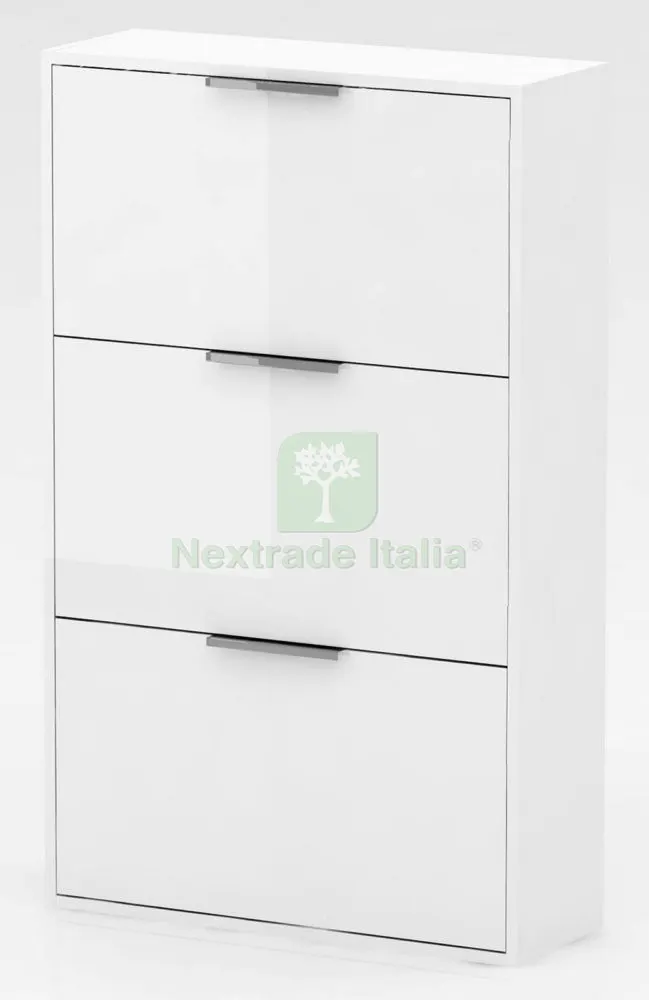 KIT SCARPIERA 3 RIBALTE 65X25X100 LACCATO BIANCO — Arredo — rif. FERX.51314 KIT SCARPIERA 3 RIBALTE 65X25X100 LACCATO BIANCO — Arredo — rif. FERX.51314