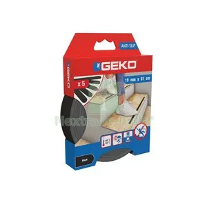 ANTISDRUCCIOLO GEKO STRISICA 19X610 MM 5 PZ NERO — Profili antiscivolo e gomma — rif. FERX.513211