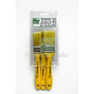 6PZ KIT PENNELLESSA MANICO PLAST GIALLO 30-40-50 3PZ — Pennelli e rulli — rif. FERX.513238 6PZ KIT PENNELLESSA MANICO PLAST GIALLO 30-40-50 3PZ — Pennelli e rulli — rif. FERX.513238