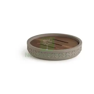 GEDY THEA PORTASAPONE GRIGIO/NATURALE SCURO — Accessori bagno — rif. FERX.513608 GEDY THEA PORTASAPONE GRIGIO/NATURALE SCURO — Accessori bagno — rif. FERX.513608
