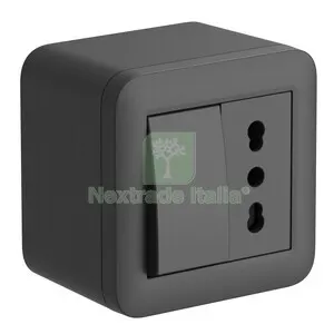 CASSETTA FIXA DA PARETE P/INT. 1 BIP+DEVIAT. NERA — Casalinghi e organizzazione — rif. FERX.513827 CASSETTA FIXA DA PARETE P/INT. 1 BIP+DEVIAT. NERA — Casalinghi e organizzazione — rif. FERX.513827
