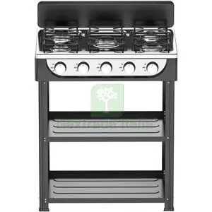 Cucina 5 Fuochi 2 Mensole 65X49XH.92 CM Nero — Arredo — rif. FERX.513846
