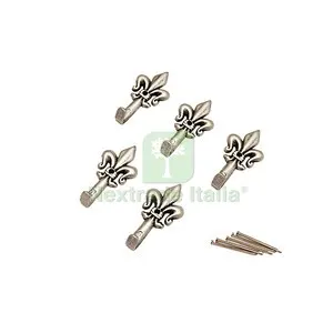 12CF Gancio P/Quadro Giglio 33 MM Argento BL 5 PZ — Ferramenta per legno e mobili — rif. FERX.514056