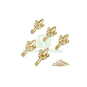 12CF GANCIO P/QUADRO GIGLIO 33 MM ORO BL 5 PZ — Viti — rif. FERX.514057