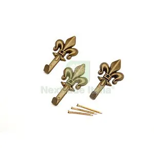 12CF Gancio P/Quadro Giglio 47 MM Bronzo BL 3 PZ — Ferramenta per legno e mobili — rif. FERX.514061