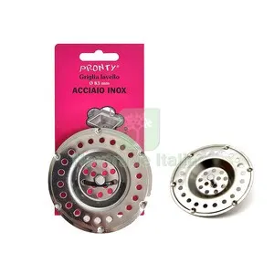 12CF Griglia P/Lavello C/Pomello P/Piletta Inox BL 1 PZ — Maniglie e pomelli — rif. FERX.514076