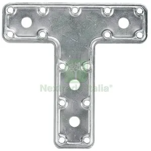 10PZ C Piastra a T Acciaio Zincato 45X160X115 MM — Arredo — rif. FERX.514143