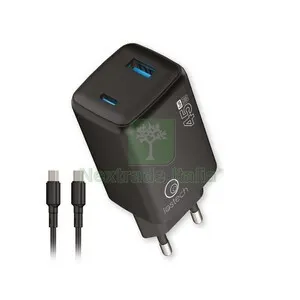 Caricatore GAN 45W Nero USB-C/USB-A Cavo USB-C/USB-C — Cavi e fili — rif. FERX.514189 Caricatore GAN 45W Nero USB-C/USB-A Cavo USB-C/USB-C — Cavi e fili — rif. FERX.514189