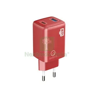 CARICATORE GAN 45W ROSSO USB-C/USB-A CAVO USB-C/USB-C — Cavi e fili — rif. FERX.514192 CARICATORE GAN 45W ROSSO USB-C/USB-A CAVO USB-C/USB-C — Cavi e fili — rif. FERX.514192