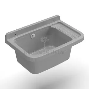 LAVATOIO RESINA A PARETE 50X35 CM C/SIFONE CEMENTO — Cemento, malte e collanti edili — rif. FERX.514320 LAVATOIO RESINA A PARETE 50X35 CM C/SIFONE CEMENTO — Cemento, malte e collanti edili — rif. FERX.514320