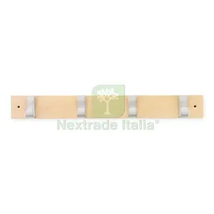 APPENDIABITI IN LEGNO INOFIX 4 POSTI CROMO — Casalinghi e organizzazione — rif. FERX.514601 APPENDIABITI IN LEGNO INOFIX 4 POSTI CROMO — Casalinghi e organizzazione — rif. FERX.514601