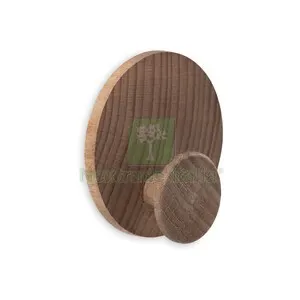 6PZ GANCIO ADESIVO IN LEGNO INOFIX MARRONE — Accessori bagno — rif. FERX.514615