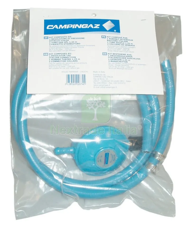 Kit Regolatore +TUBO+FASCETTE x Barbecue GAS — Tempo libero outdoor — rif. FERX.5194 Kit Regolatore +TUBO+FASCETTE x Barbecue GAS — Tempo libero outdoor — rif. FERX.5194