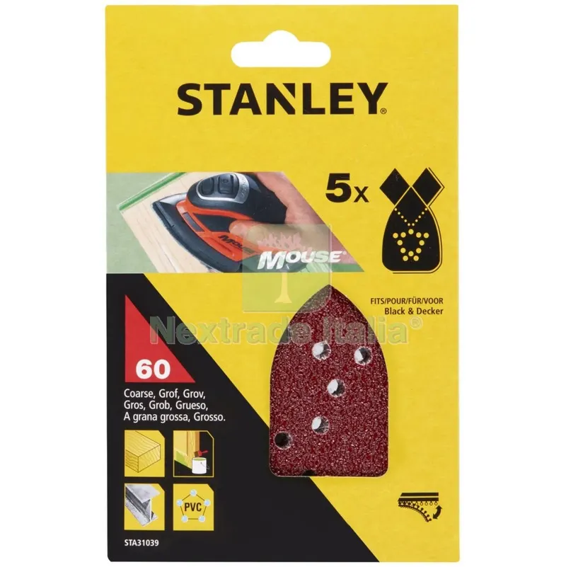 PIRANHA/ X31039 5 FOGLI VELCROSOSO X MOUSE GR.60 — Adesivi e sigillanti — rif. FERX.5217 PIRANHA/ X31039 5 FOGLI VELCROSOSO X MOUSE GR.60 — Adesivi e sigillanti — rif. FERX.5217