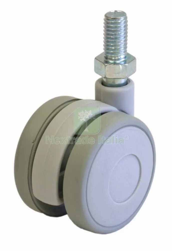 BL RUOTA PER MOBILE D.40 MM PERNO GRIGIO 2 PZ — Ferramenta per legno e mobili — rif. FERX.52427