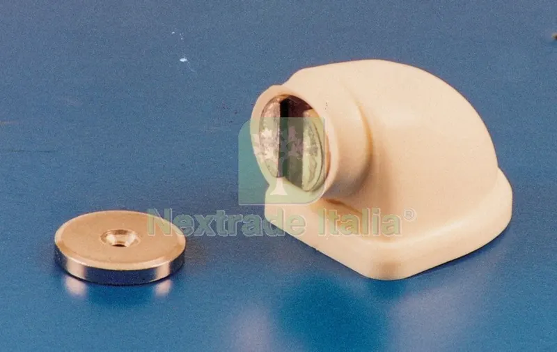 10PZ Fermaporte Magnetico a Pavimento Marrone — Ferramenta porte e finestre — rif. FERX.5261