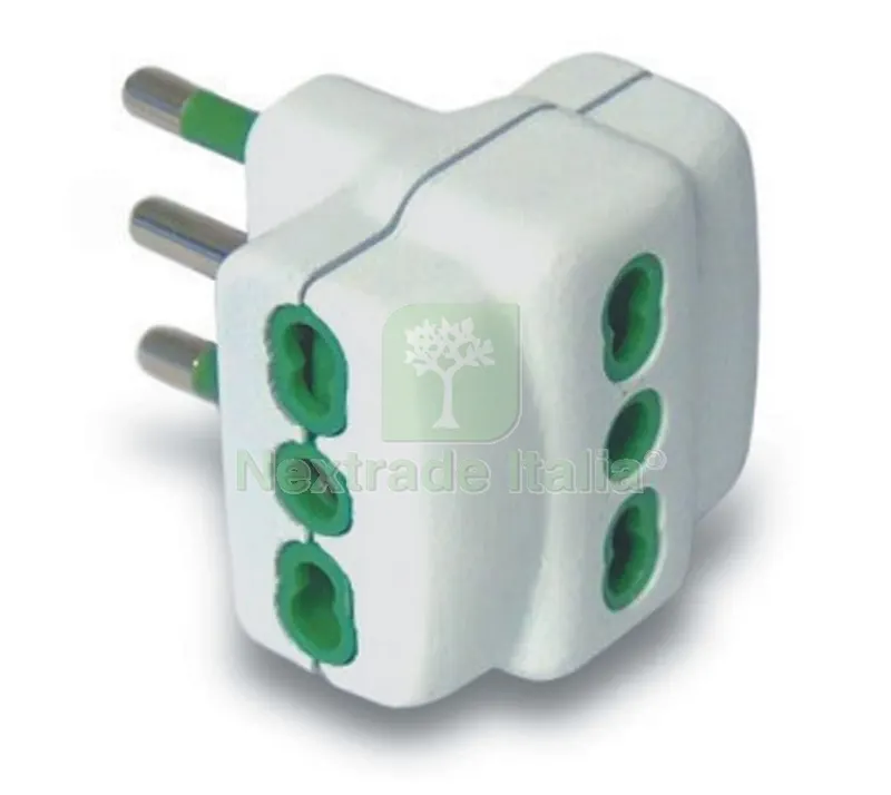 50PZ FME ART. 82.630 ADATTATORE TRIPLO 16A-2 POLI + TERRA FORTEK — Interruttori e prese — rif. FERX.527 50PZ FME ART. 82.630 ADATTATORE TRIPLO 16A-2 POLI + TERRA FORTEK — Interruttori e prese — rif. FERX.527