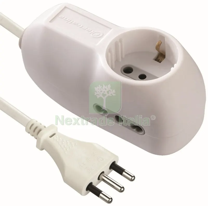 MULTIPRESA 2 PRESE BIPASSO+T E SCHUKO, SALVASPAZIO FIGURA 2 — Interruttori e prese — rif. FERX.533