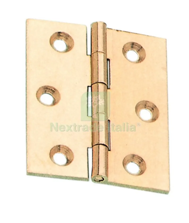 24PZ Cerniera Fresata Piana Oro Satinato GR.70X55 — Cerniere e cardini — rif. FERX.5416