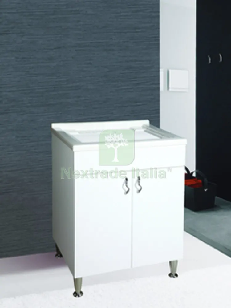Lavatoio Bianco CM.60 x 50 Completo di Tavoletta Lavapanni e TAV. — Accessori bagno — rif. FERX.54190 Lavatoio Bianco CM.60 x 50 Completo di Tavoletta Lavapanni e TAV. — Accessori bagno — rif. FERX.54190