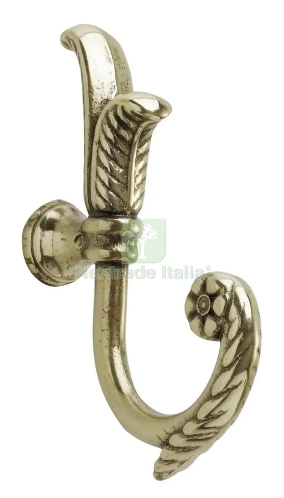 5BLISTER BL Fermatenda Gancio Tulipano Oro Lucido 2 PZ — Casalinghi e organizzazione — rif. FERX.54303