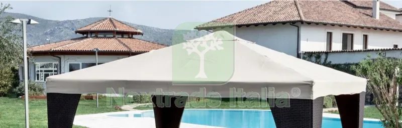 TOP COPERTURA X GAZEBO LEGNO 3X3 POLIESTERE BIANC — Gazebo e strutture giardino — rif. FERX.5459