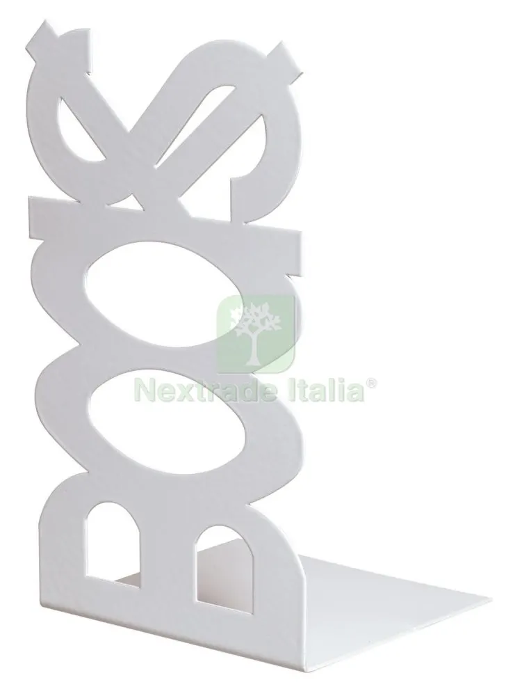 10PZ FERMALIBRO IN ACCIAIO MOD.BOOKS BIANCO — Casalinghi e organizzazione — rif. FERX.55002 10PZ FERMALIBRO IN ACCIAIO MOD.BOOKS BIANCO — Casalinghi e organizzazione — rif. FERX.55002