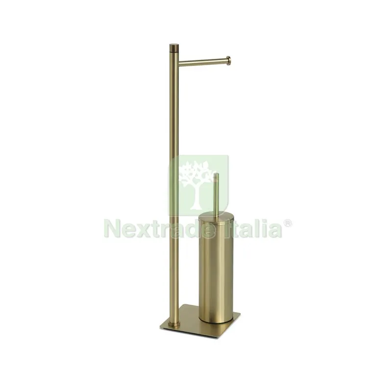GEDY TRILLY PIANTANA PORTA ROTOLO-SCOPINO ORO SPAZ. — Accessori bagno — rif. FERX.550475 GEDY TRILLY PIANTANA PORTA ROTOLO-SCOPINO ORO SPAZ. — Accessori bagno — rif. FERX.550475