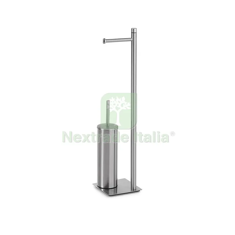 Gedy Trilly Piantana Porta Rotolo-Scopino Spazzolato — Accessori bagno — rif. FERX.550477